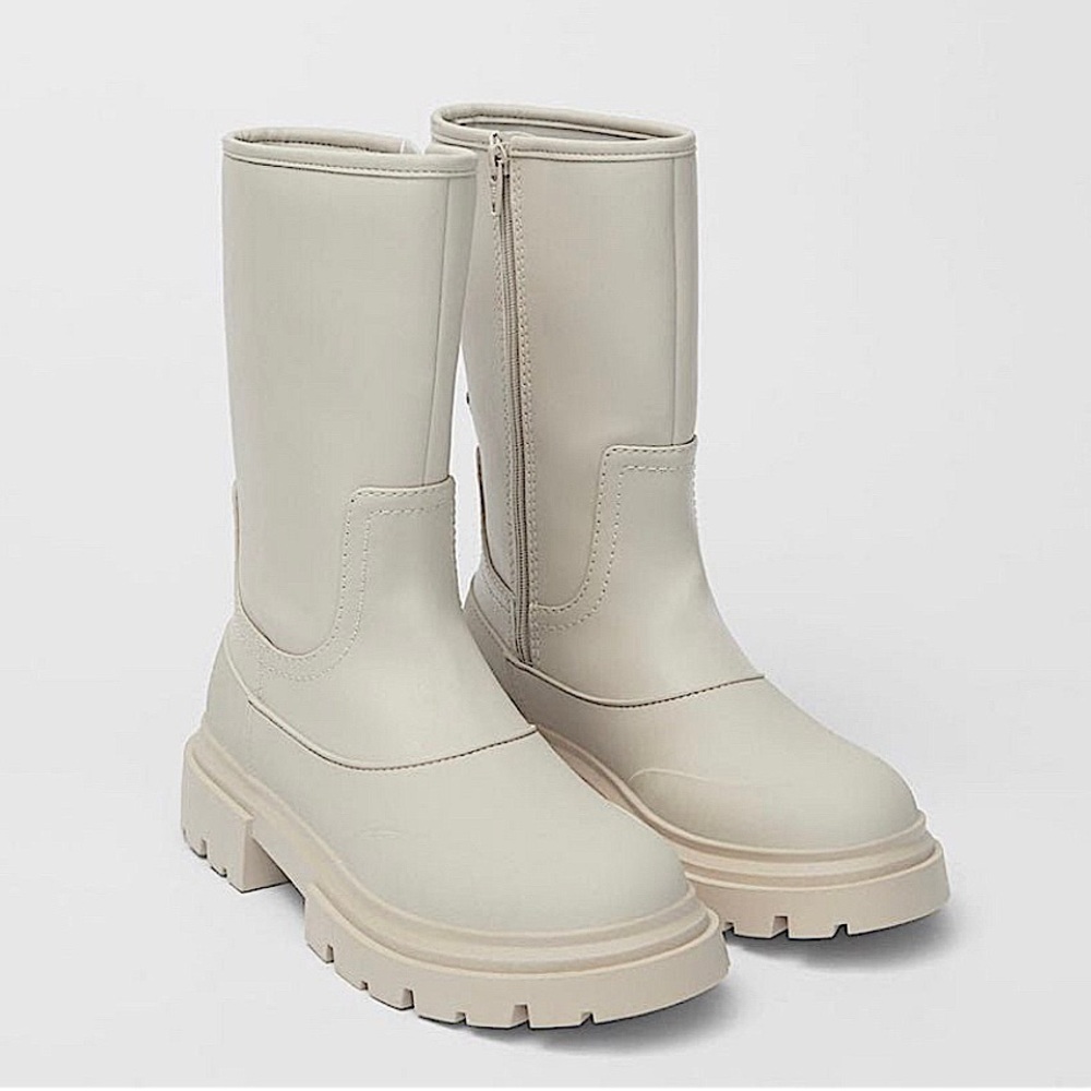 NWT ZARA Rubberized Boots